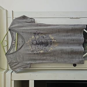 Von Zipper Semi-Transparent Skull Tee